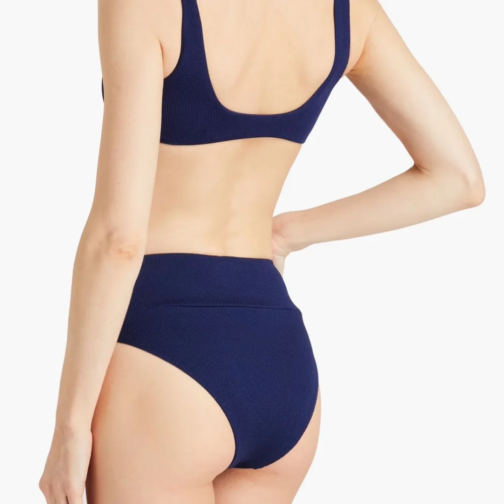 MELISSA ODABAS Hamptons ribbed high-rise bikini briefs - Picture 3 of 11